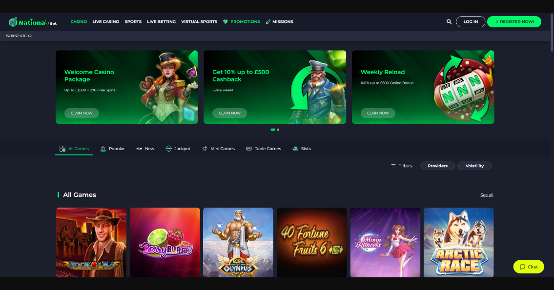 NationalBet Casino Desktop screenshot